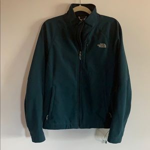 North Face teal zip up jacket